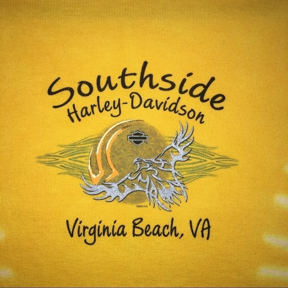 Y2K Harley-Davidson Flame Tee | Fitted Baby Tee Biker Graphic · Virginia Beach - Picture 4 of 7